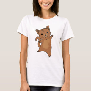 Camiseta Peles De Gatinho De Gato Animais De Corte De Casca