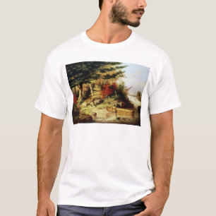 Camiseta Peles do transporte dos indianos através do