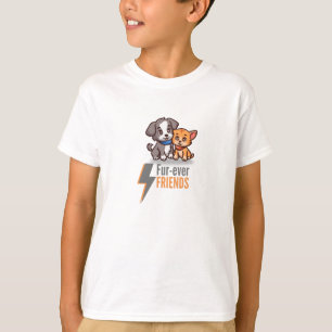 Camiseta Peles-sempre amigos - Cachorro giro e Besties de G
