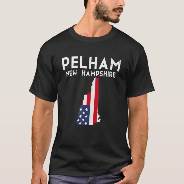 Camiseta Pelham New Hampshire EUA State America Viagem (Frente)