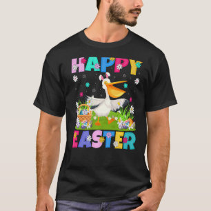 Camiseta Pelican Bird Felz pascoa Bunny Pelican Páscoa Su