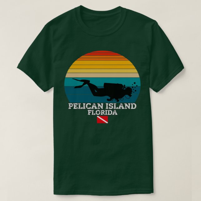 Camiseta Pelican Island Island Diving (Frente do Design)