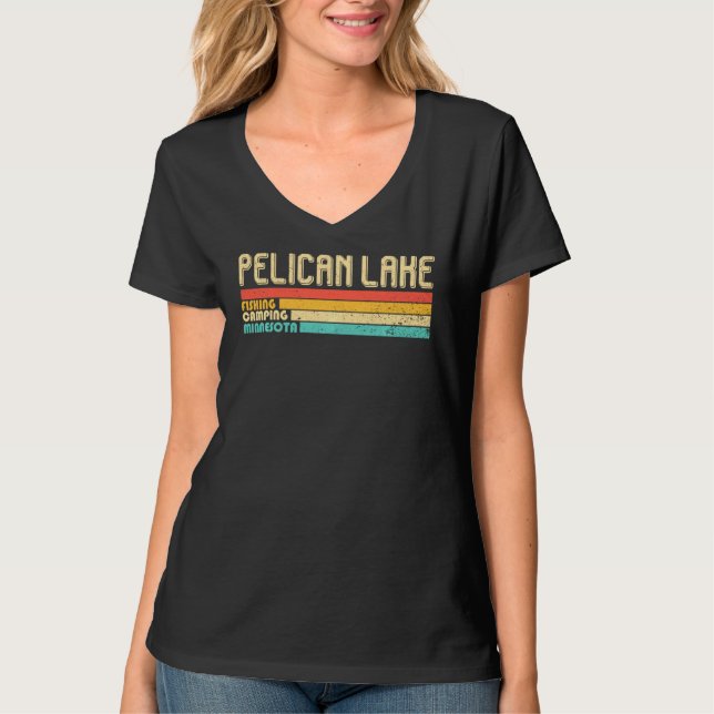 Camiseta Pelican Lake Minnesota - Camping Sumário (Frente)
