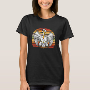 Camiseta Pelican Retro Vintage Sunset Pelican Pintinhos Ani