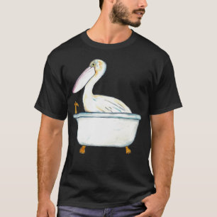 Camiseta Pelican tomando banho aqucolo