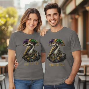 Camiseta Pelicano Bobo do Carnaval de Mardi Gras Vintage
