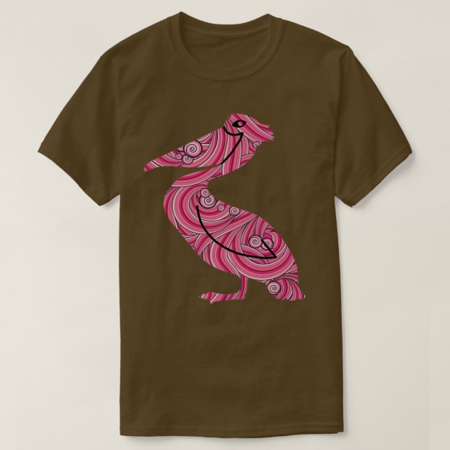 Camiseta Pelicano rosa (Frente do Design)