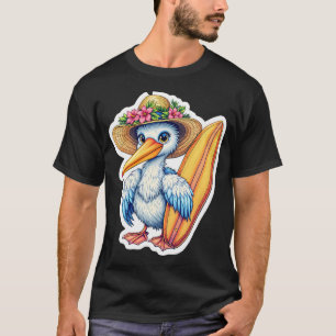 Camiseta pelicano surfista