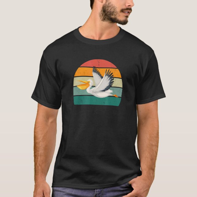 Camiseta Pelicanos de bico pelicano bico-pelicano voam verm (Frente)