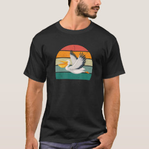 Camiseta Pelicanos de bico pelicano bico-pelicano voam verm