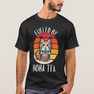 Camiseta Película Retro Alimentada Por Boba Tea Vintage Bob