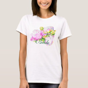 Camiseta Películas brancas cor-de-água, cor-de-rosa elegant