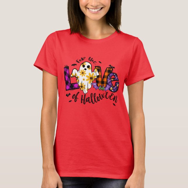 Camiseta pelo amor da ideia de presente de halloween (Frente)
