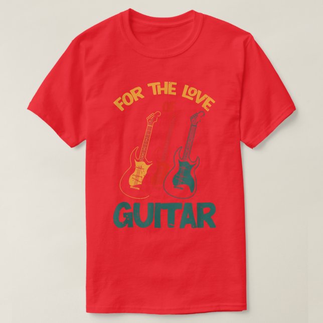 Camiseta Pelo Amor Do Guitar Retro (Frente do Design)