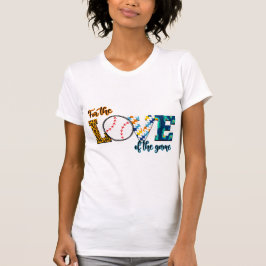 Camiseta Pelo Amor Do Jogo Baseball Mãe Leopardo