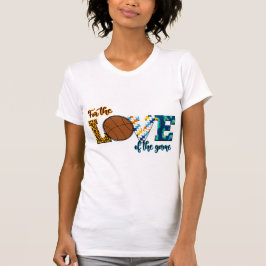 Camiseta Pelo Amor Do Jogo De Basquete Mãe Leopardo
