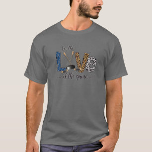 Camiseta Pelo Amor Do Jogo Hockey Com Leopardo Mãe