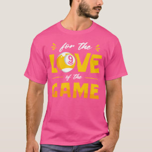Camiseta Pelo Amor Do Jogo Snooker Piscina Billiards Pl