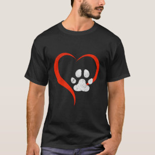Camiseta Pelo Amor Do Meu Cachorro - Coração Vermelha E Pat