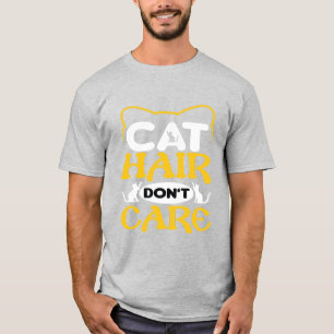 Camiseta Pelo de Gato Não Me Importa Camisa Divert