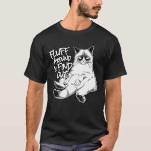 Camiseta Pelo Divertido em Volta e Descubra, Gatinho Mal-Hu