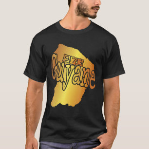Camiseta pelo Mapa da Guiana 973