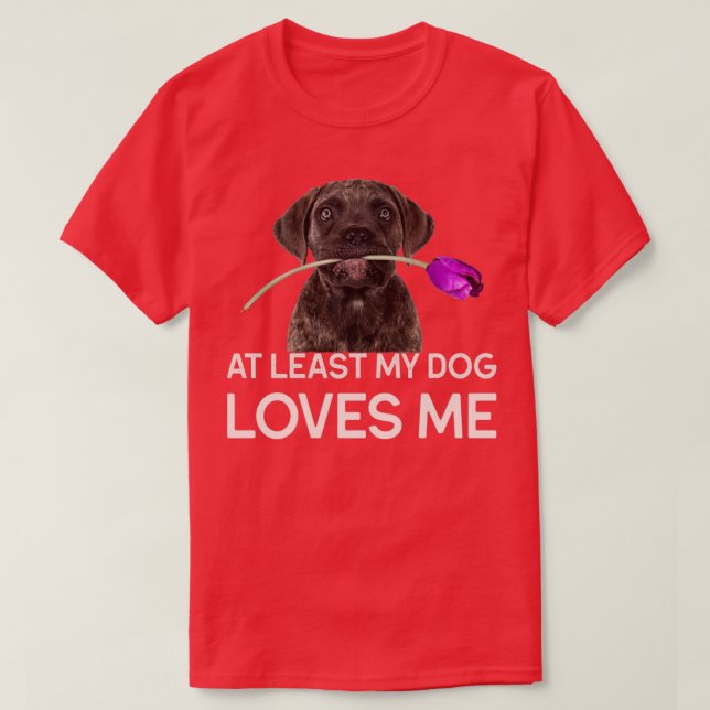 Camiseta Pelo menos meu cachorro me ama (Frente do Design)