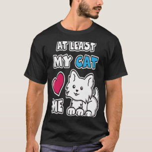 Camiseta Pelo Menos Meu Gato Me Ama Um Kit De Gatinhos Bran