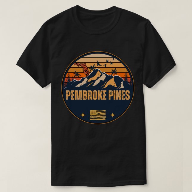 Camiseta Pembroke Pines, Flórida  (Frente do Design)