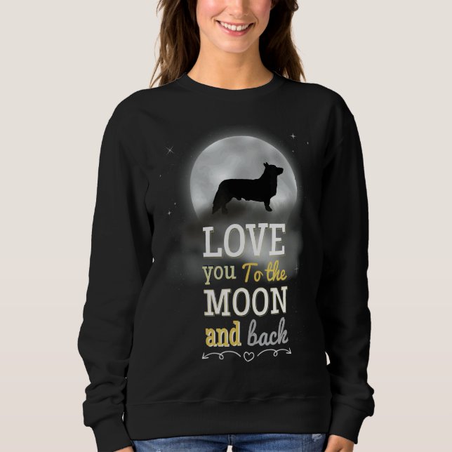 Camiseta Pembroke Welsh Corgi Adora À Lua (Frente)