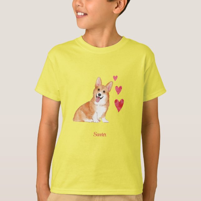 Camiseta Pembroke Welsh Corgi - Cão Personalizado (Frente)