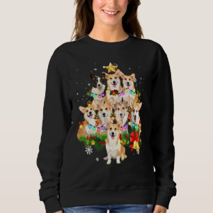 Camiseta Pembroke Welsh Corgi Christmas Dog Tree Lights Paj