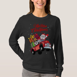 Camiseta Pembroke Welsh Corgi Com Papai Noel Em Caminhão Ve