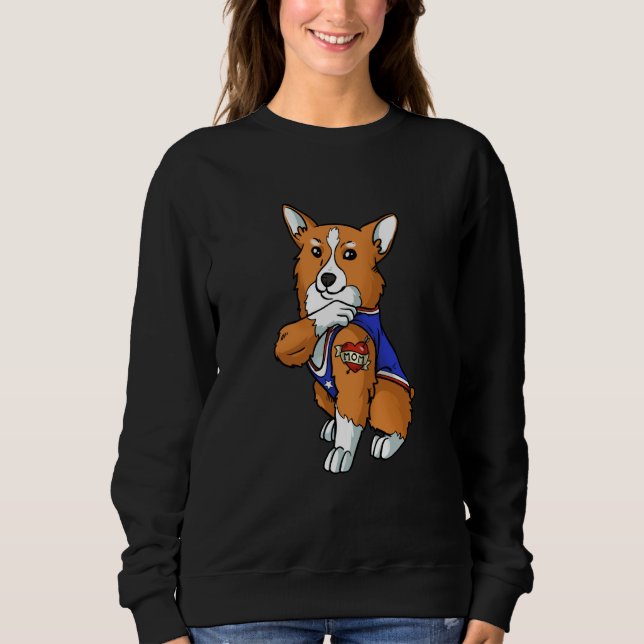 Camiseta Pembroke Welsh Corgi Corgi Love Mom Puppy (Frente)