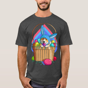 Camiseta Pembroke Welsh Corgi Easter Eggs Bunny Dog1056