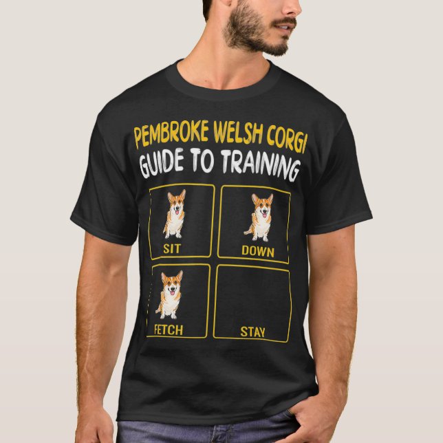 Camiseta Pembroke Welsh Corgi Guide to Training Dog (Frente)