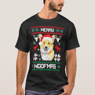Camiseta Pembroke Welsh Corgi Para Feliz Natal Woofmas