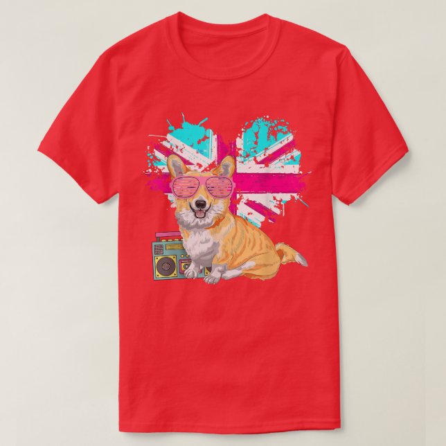 Camiseta Pembroke Welsh Corgi Para Roupa Rave E 1990s F (Frente do Design)