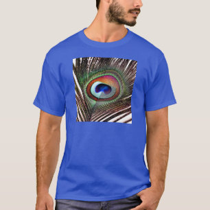 Camiseta Pena Colorida de Pavão de Cobre