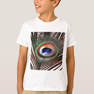 Camiseta Pena Colorida de Pavão de Cobre