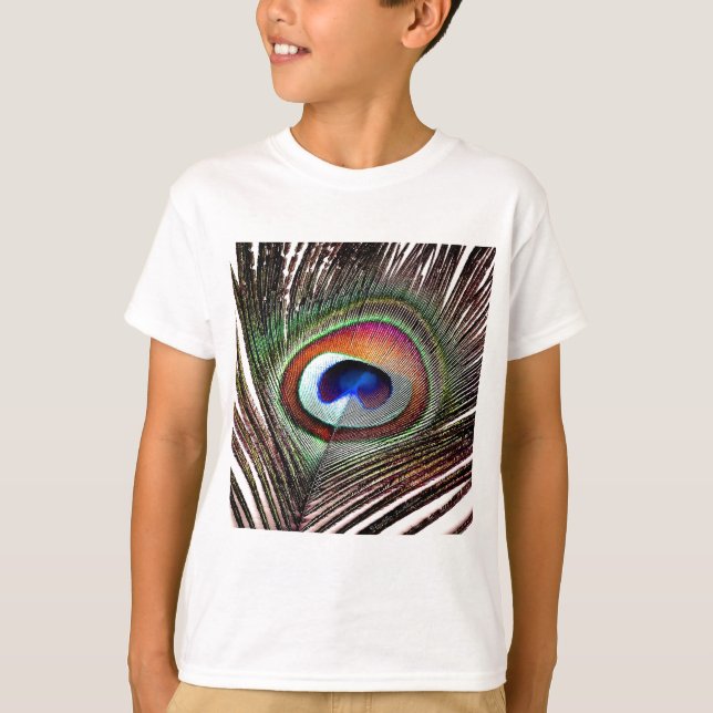 Camiseta Pena Colorida de Peacock de Cobre (Frente)