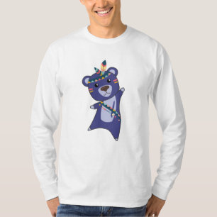 Camiseta Pena de Ursinhos de Fashing do Urso Azul Indiano