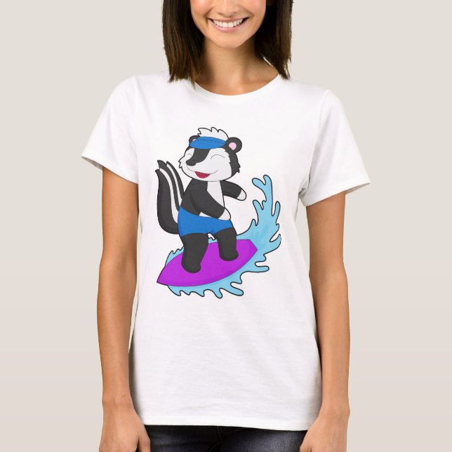 Camiseta Pena Surfando Prancha de Surfe Verão (Frente)