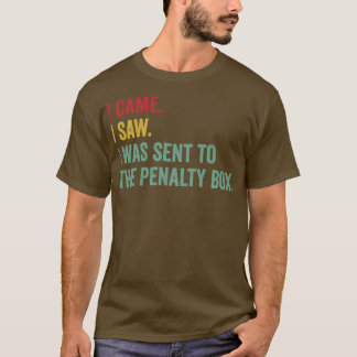 Camiseta Penalidade Engraçada De Hockey Com Hóquei No Gelo
