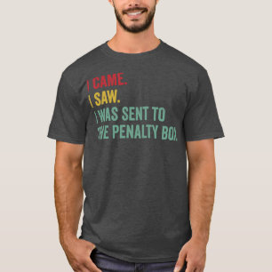 Camiseta Penalidade Engraçada De Hockey Com Hóquei No Gelo