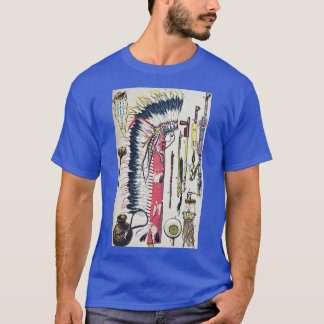 Camiseta Penas de Guerra das Nuvens Vermelhas Penas de Bonn