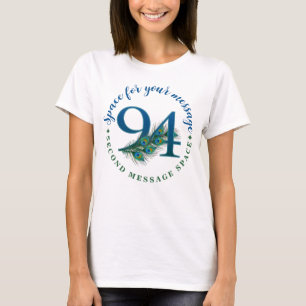 Camiseta Penas de Pavão de 94º Aniversário