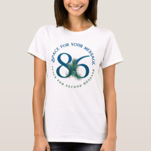Camiseta Penas de Pavão para o 86º Aniversário