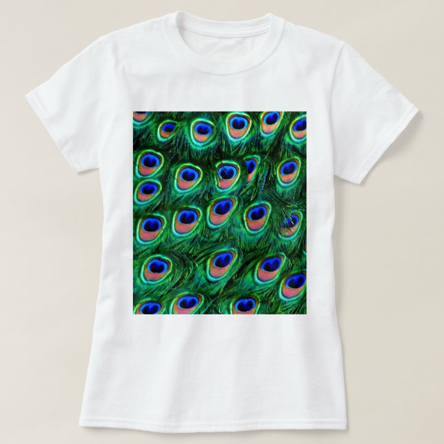 Camiseta Penas de peacock_ (Frente do Design)