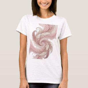 Camiseta Penas de prata clássicas MOTIVO ARTÍSTICO FUMAÇA